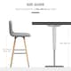 image 6 of HOMCOM Bar stool Set of 2 Armless Button-Tufted Counter Height Bar Chairs Grey