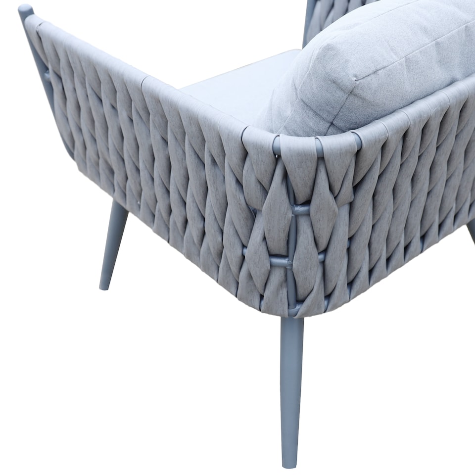 image 1 of Groundlevel 4 Piece Woven Grey Furniture Set