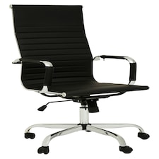 Interiors By Premier Ergonomic Black High Back Home Office Chair, Comfortable Work From Home Chair, Movable Ergonomic Chair