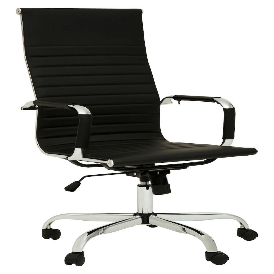 image 1 of Interiors By Premier Ergonomic Black High Back Home Office Chair, Comfortable Work From Home Chair, Movable Ergonomic Chair