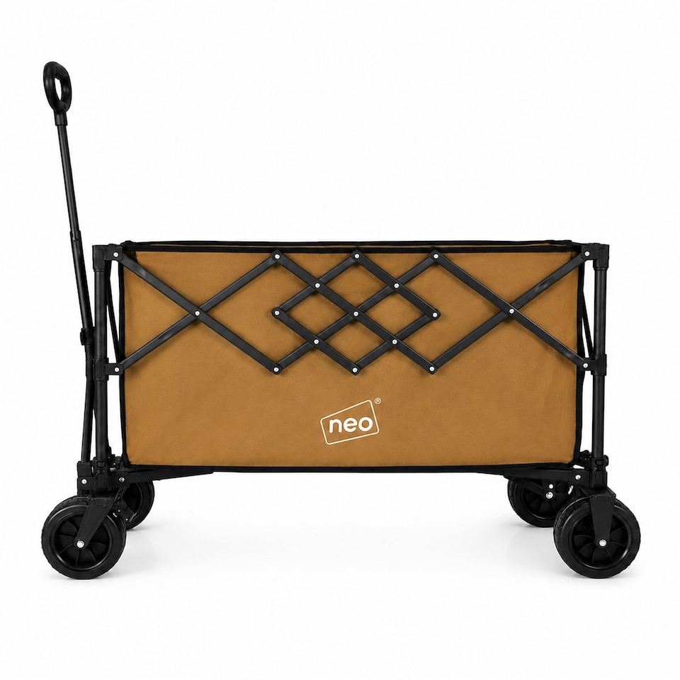 image 1 of Neo Heavy Duty Folding Wagon Cart 300L Collapsible Trolley Adjustable Handle