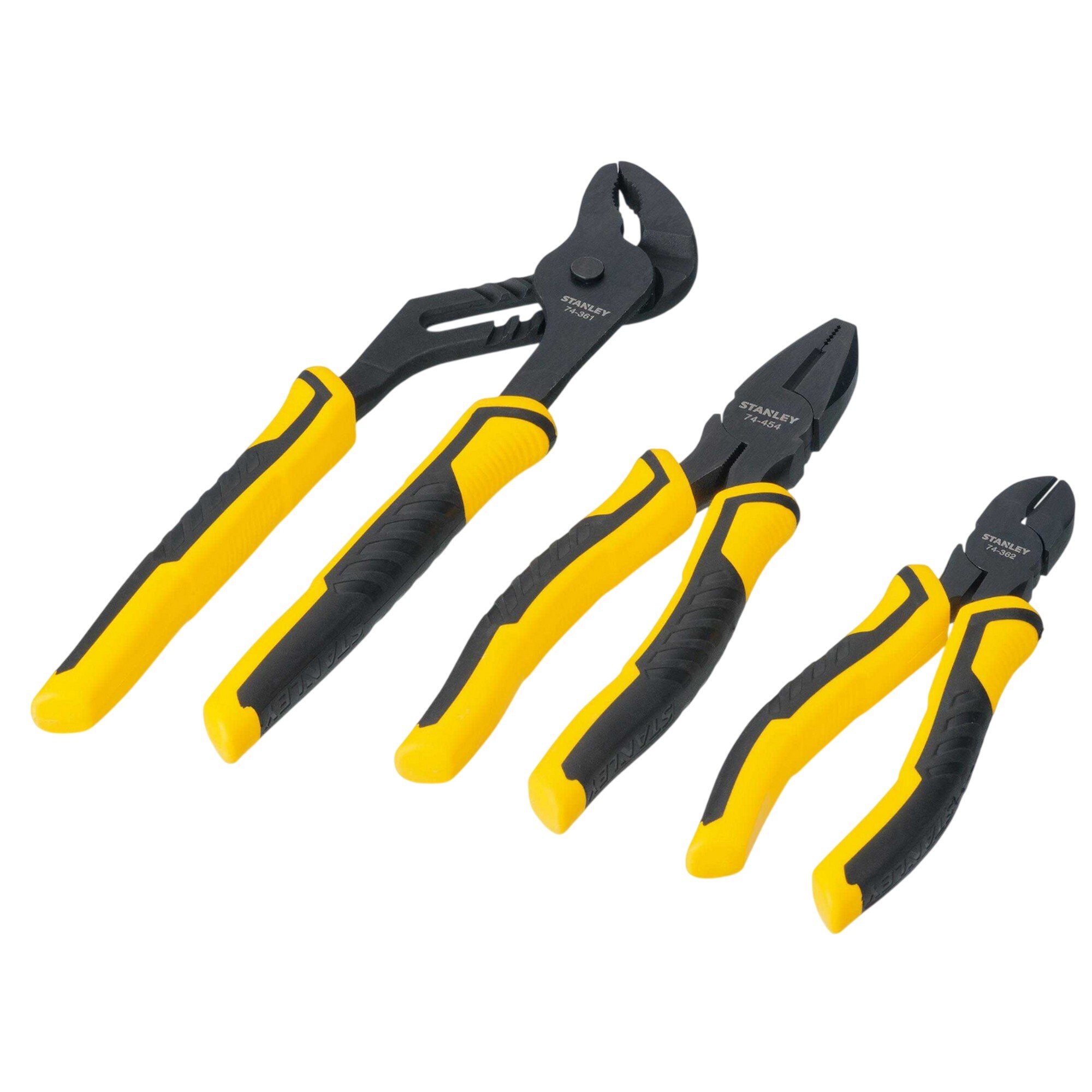 Stanley Dynagrip Pliers Set (Pack of 3) Yellow Yellow/Black One Size 1