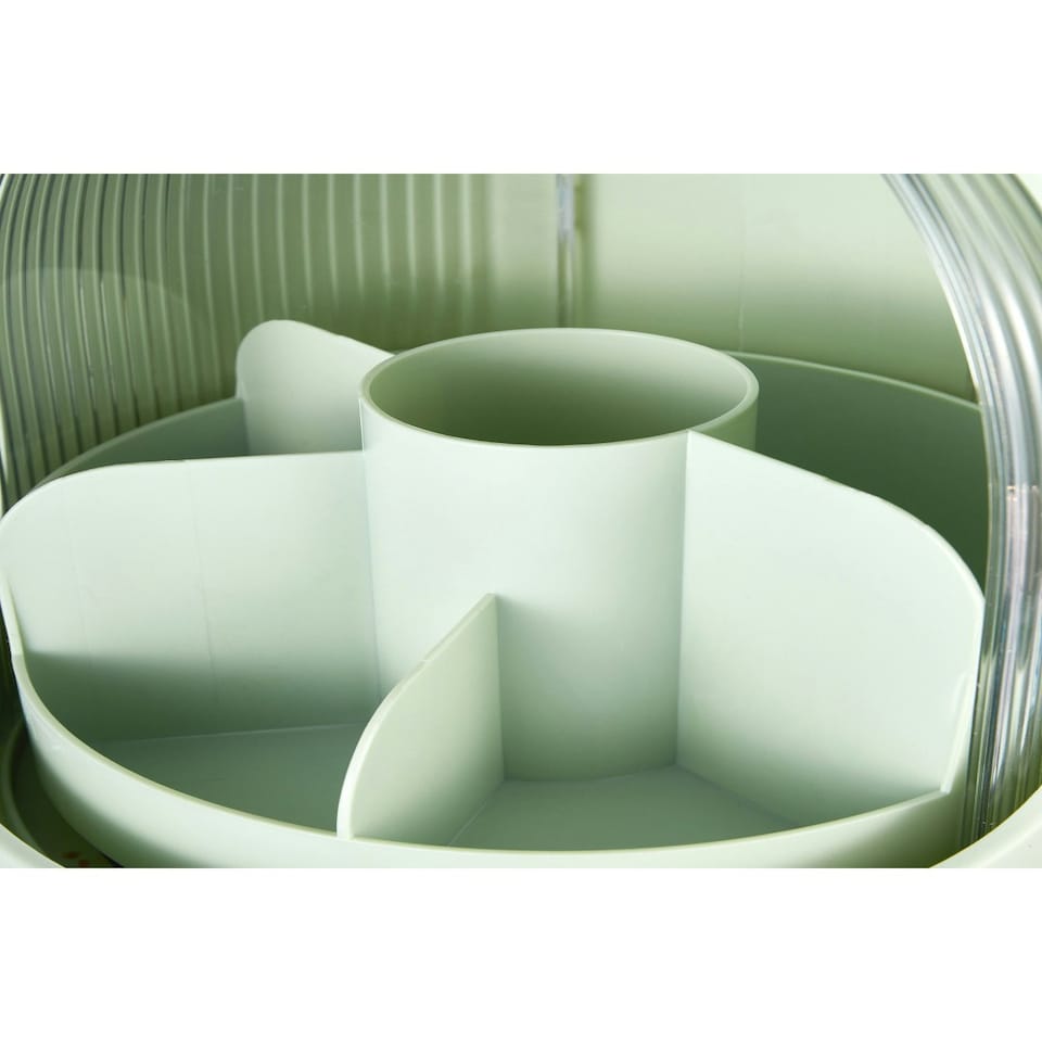 image 1 of Living and Home Freestanding Large Rotated Makeup Organizer Green