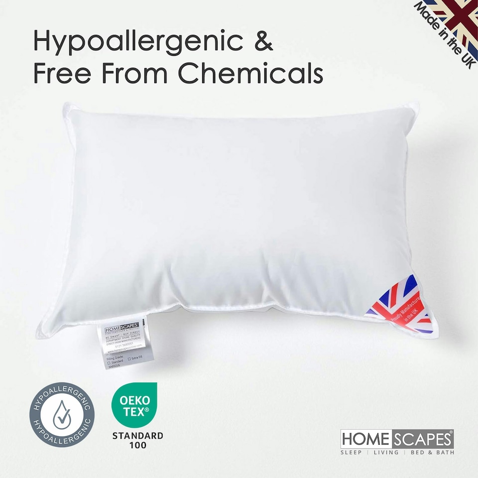 image 1 of Homescapes Luxury Super Microfibre Cushion Pad Insert Inner 35 x 50 cm (14 x 20") White