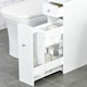 image 9 of HOMCOM Bathroom Slim Floor Cabinet Narrow Wooden Storage Home Bath Toilet Cupboard Organiser Unit with Drawers White