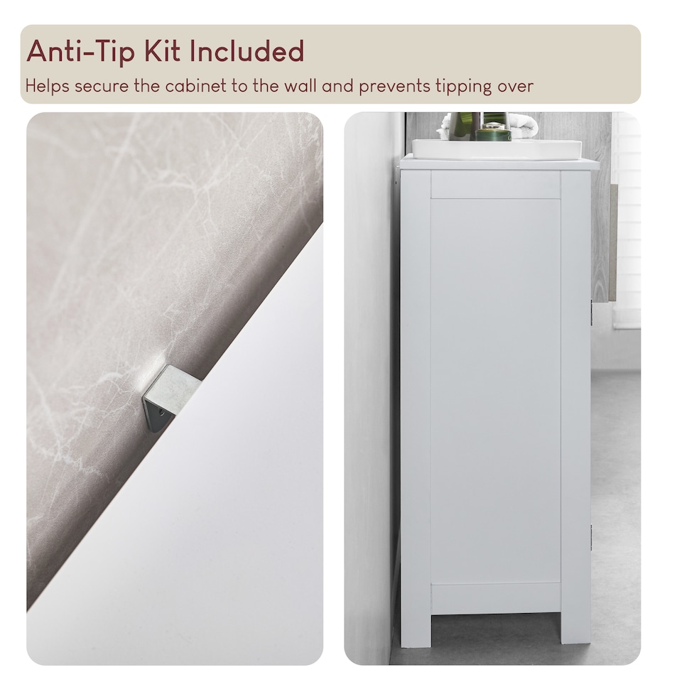 image 1 of Bath Vida Priano 2 Drawer 2 Door Freestanding Bathroom Cabinet, White