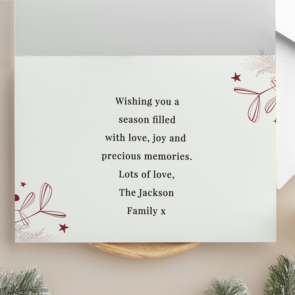 image 1 of Personalised Photo Upload Pack of 10 Christmas Cards