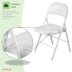 image 3 of Oypla Heavy Duty White Padded Folding Metal Desk Office Chair Seat