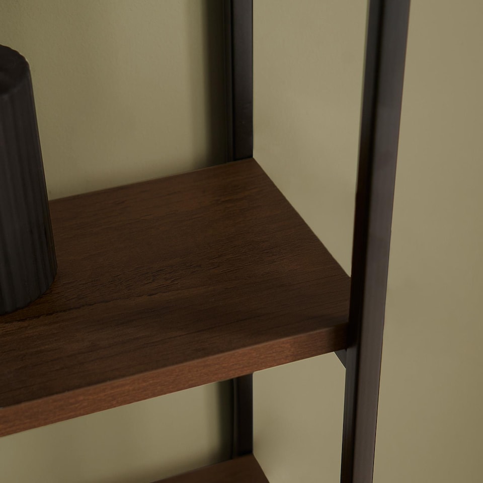 image 1 of OHS Wood Effect Wall Mounted Shelving Rack Display Unit