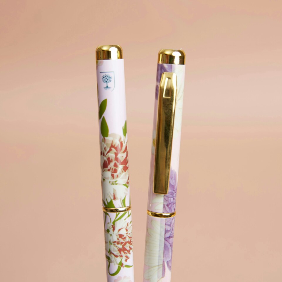 image 1 of RHS Ballpoint Pen Set, Cottage Garden, Multicoloured, Pack of 2