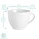 image 3 of Argon Tableware 24 Piece Classic White Cappuccino Cup & Saucer Set - 320ml