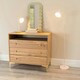 image 1 of ValueLights Woody Blush Pink Metal Dome Shade Wooden Base Freestanding Floor Lamp