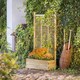 image 1 of Primrose Wooden Trough Planter 90cm x 40cm With Venetian Style Trellis 1.8m N/A