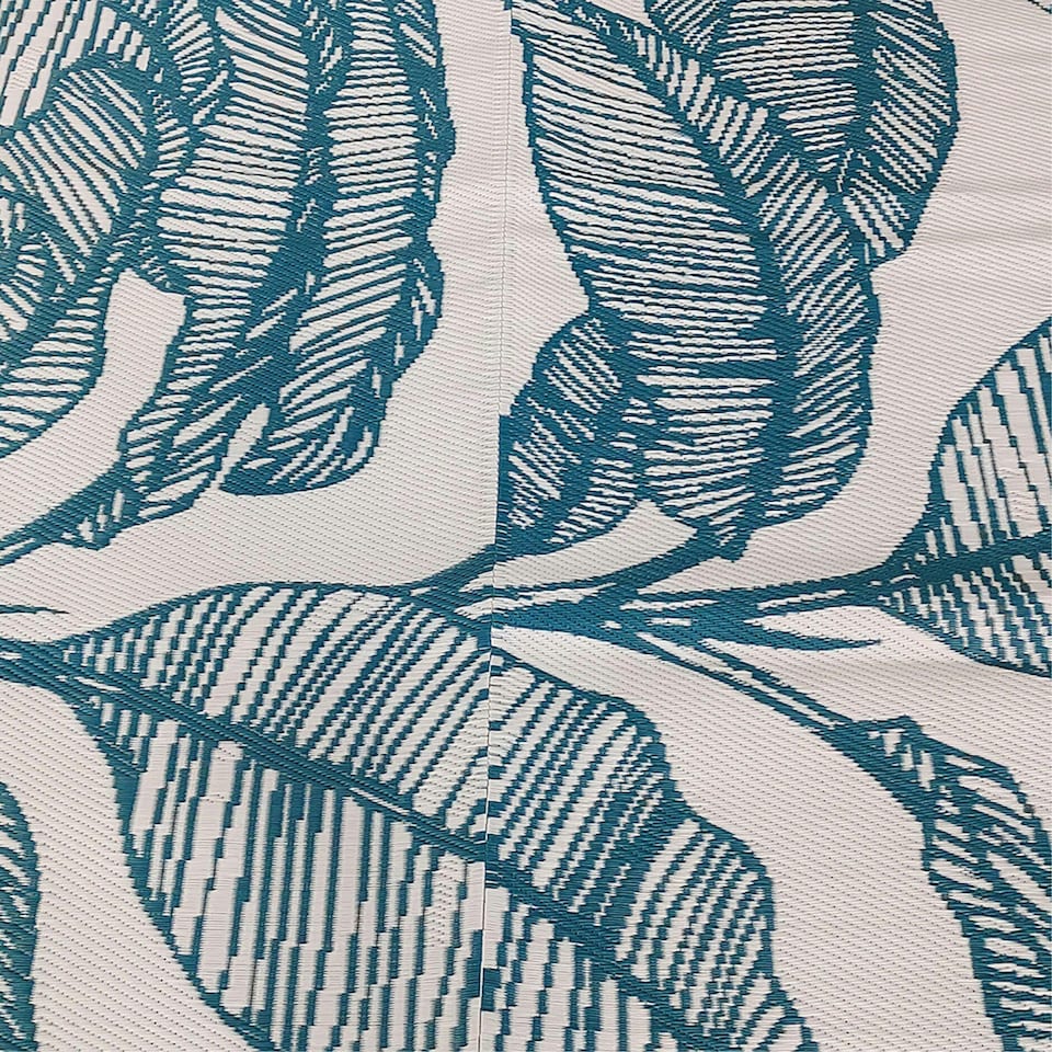 image 1 of Charles Bentley Teal Blue Weatherproof Outdoor Rug 160x230cm