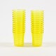 image 2 of Yellow Neon Reusable Plastic Shot Glasses - Pack of 24