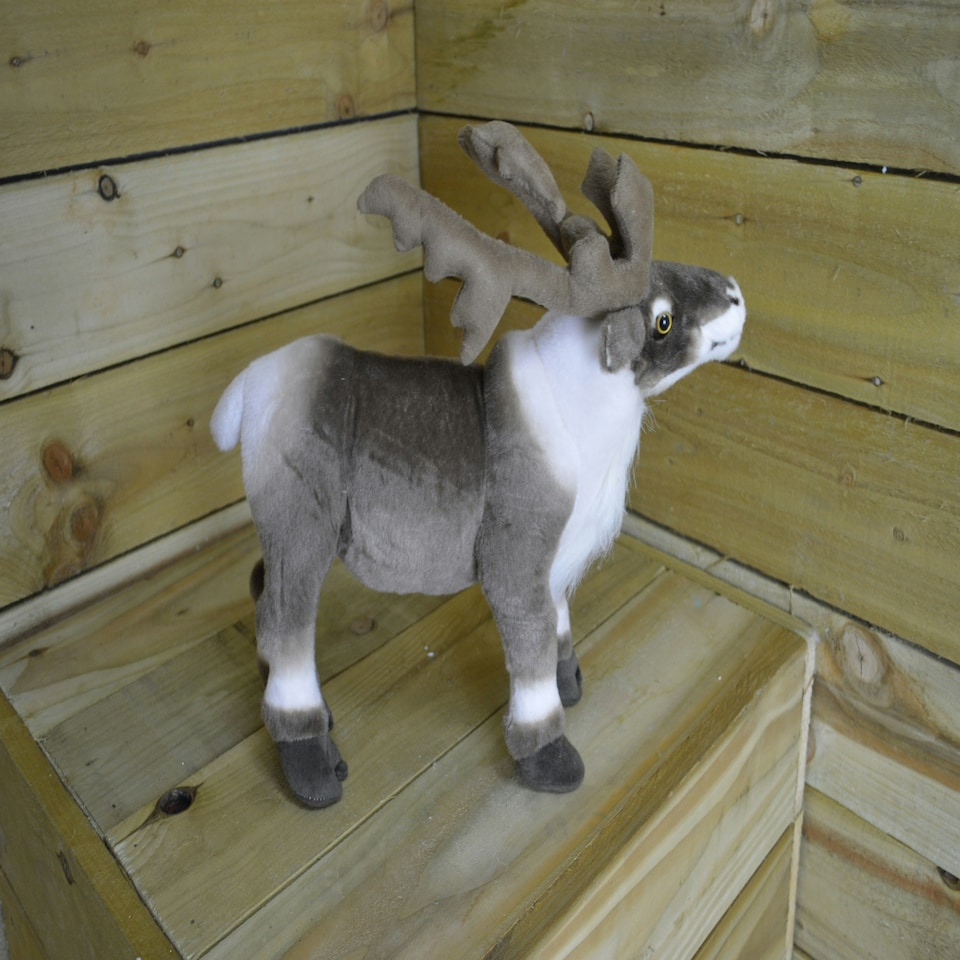 image 1 of 40cm High Standing Fabric Plush Reindeer Christmas Decoration / Ornament