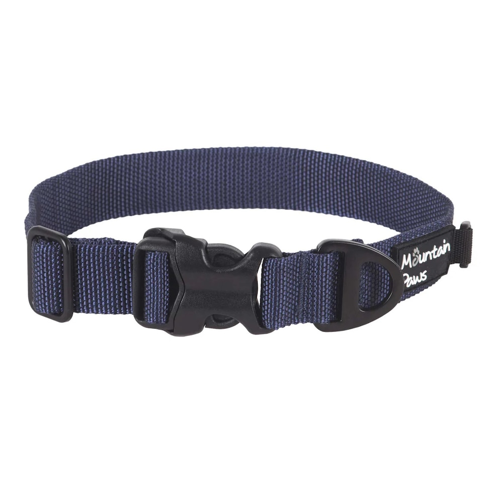 image 1 of Mountain Paws Extra Tough Navy Dog Collar | Blue | Navy | L | 1