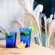 image 5 of Nicola Spring 12 Piece Meknes Recycled Glassware Set - Blue - Highball Glasses Tumbler Glasses Drinking Glasses Blue