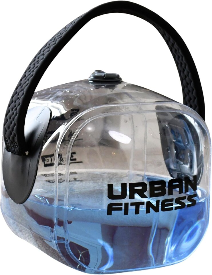 image 1 of Urban Fitness Hydro Inertia Kettlebell, Inflatable Water Filled Training Weight With Foot Pump, Portable Functional Strength And Core Workout, 5kg