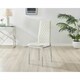 image 2 of Furniturebox 4x Milan Dining Chair Cream Velvet Silver Legs