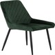 image 10 of Quebec Wave Edge Dining Set with 4 Velvet Avery Chairs Green | Emerald Green
