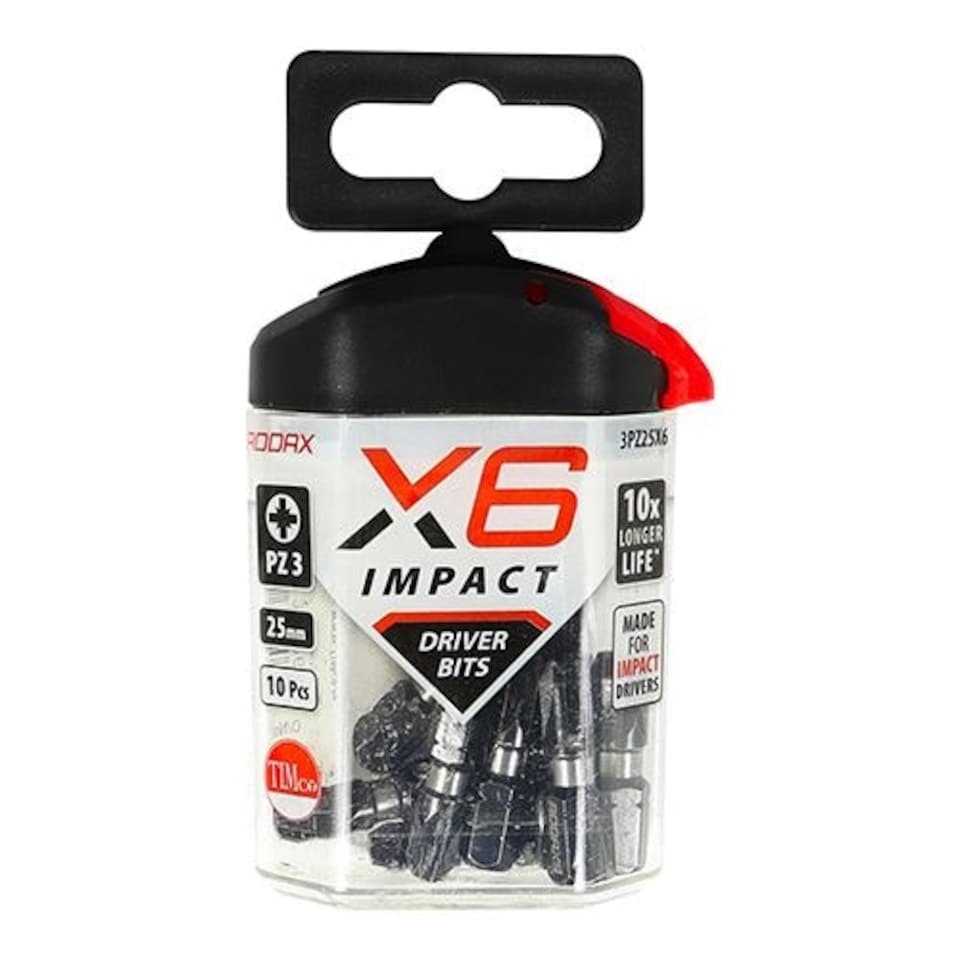 image 1 of Timco - Impact Driver Bits - PZ3 x 25mm 10 Pack