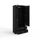 image 5 of FWStyle Chilton Combination Wardrobe 2 Door 2 Drawer - Black Gloss Front Black