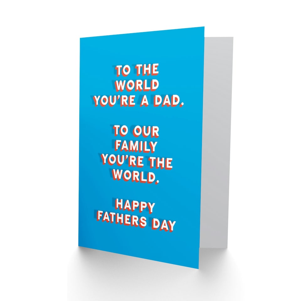 image 1 of Our Family You Are World Sincere Loving Fathers Day Dad Card