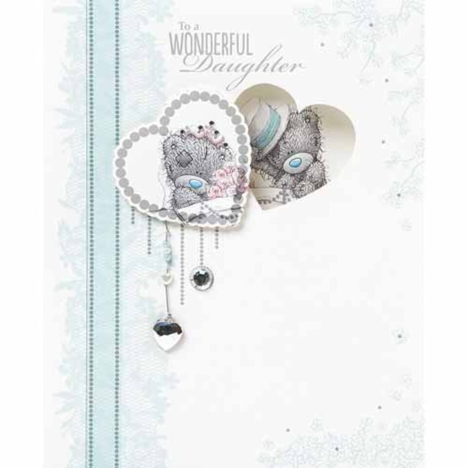 image 1 of Me to You Daughter On Your Wedding Day Large Hand Made Greeting Card
