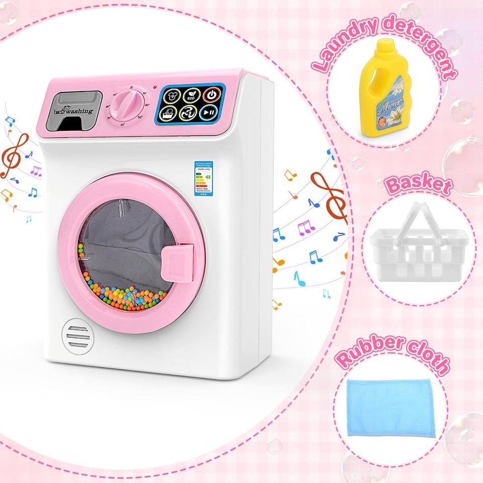 image 1 of Kids Washing Machine Toy with Sounds