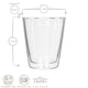 image 3 of Rink Drink Double-Walled Glasses Set - 200ml - Pack of 2 Clear