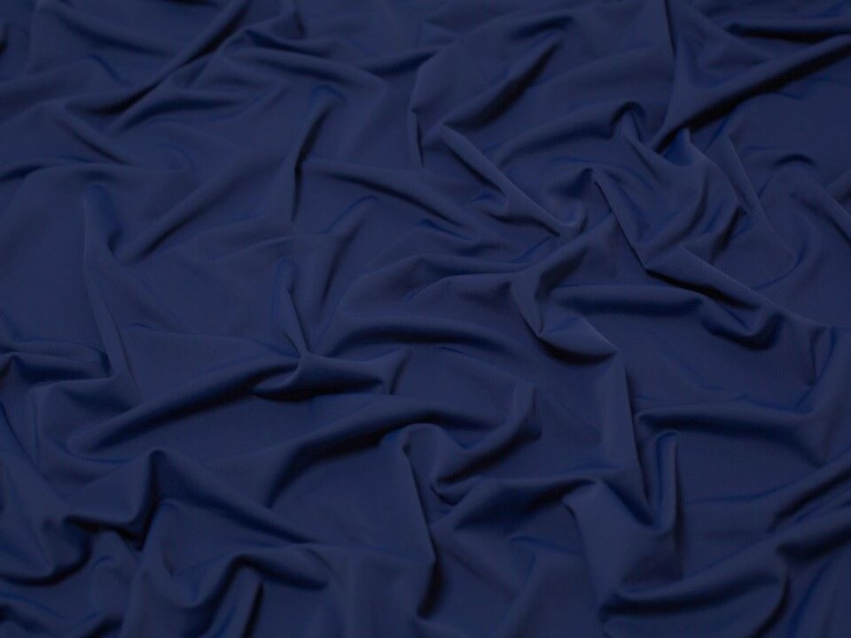 Minerva Core Range Navy Matte Activewear Lycra Four Way Stretch Knit Fabric for Dressmaking, 145cm / 57" Wide - per metre