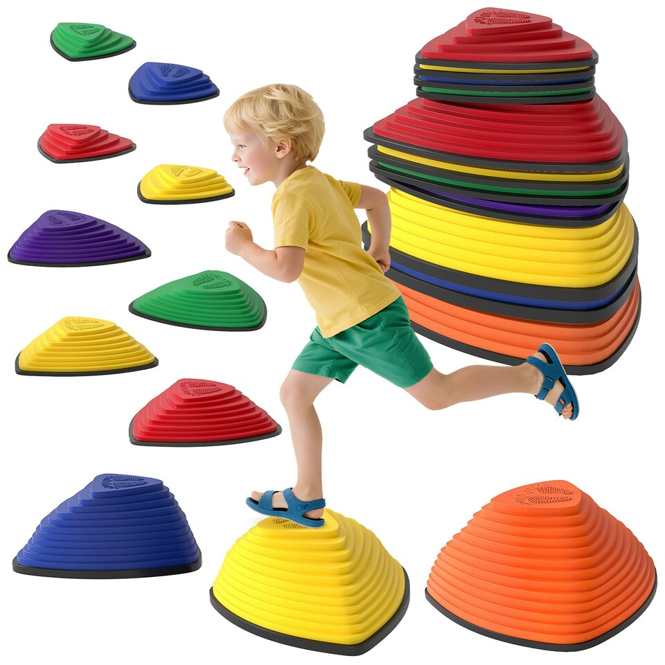 image 1 of AIYAPLAY 11 Pieces Stepping Stones for Balance and Motor Skills Multi | One Size