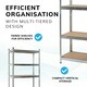 image 4 of Boltless 5 Tier Shelving Racking Heavy Duty Steel Shelf Unit Shed Garage Home Silver