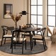 image 6 of Roxby Round Dining Table in Black 140x76cm