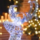 image 5 of Outsunny Lighted Christmas Reindeer with Sleigh, Outdoor Yard Reindeer with 170 Warm White LED Lights, Holiday Decor with Stakes, Waterproof, Silver