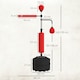 image 7 of HOMCOM 4-in-1 Boxing Punching Bag Free Standing with 2 Speed Balls, 360° Relax Bar, PU-Wrapped Boxing Bag and Fillable Base, 160-230cm Adjustable Height Red