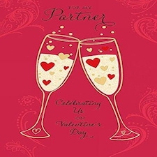 Partner Celebrating Champion Glass us on Valentine's Day Card