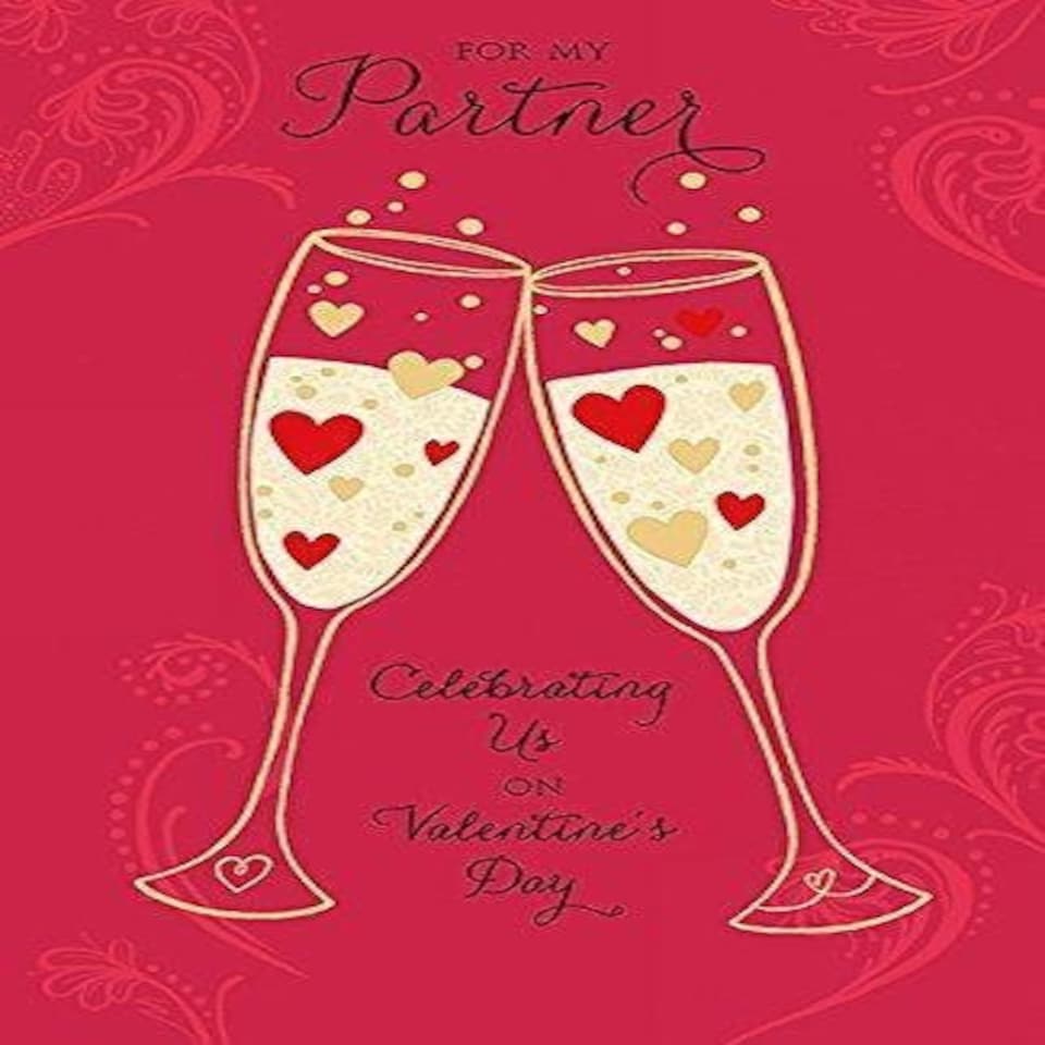 image 1 of Partner Celebrating Champion Glass us on Valentine's Day Card