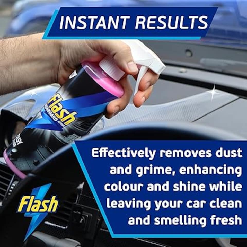 image 1 of Flash Car Care Dashboard Shine 2 x 500ml