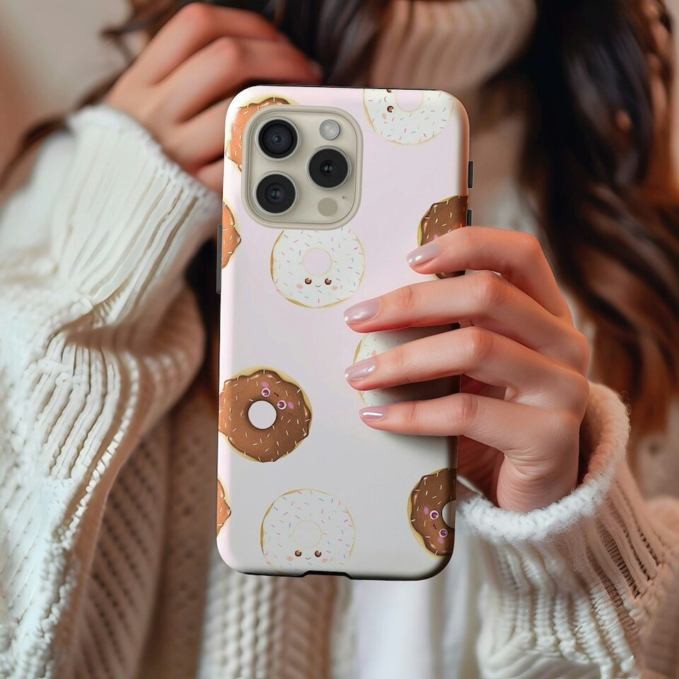image 1 of Donuts Phone Case | Pink | iPhone 15 Pro
Tough | iPhone 15 Pro
Tough