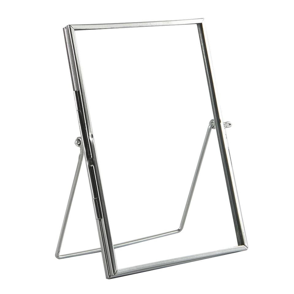image 1 of Nicola Spring Standing Metal Photo Frame - 5" x 7" - Silver