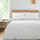 image 2 of Bianca Ashford Stripe Silver Duvet Cover Set Grey | Super King