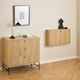 image 5 of Albany Shoe Cabinet 1 Flip Down Door In Oak