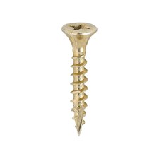 Timco - C2 Strong-Fix Multi-Purpose Premium Screws - PZ - Double Countersunk - Yellow (Size 4.0 x 25 - 200 Pieces)