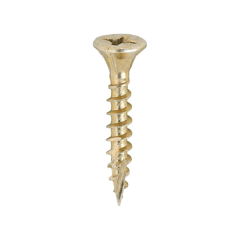 image 1 of Timco - C2 Strong-Fix Multi-Purpose Premium Screws - PZ - Double Countersunk - Yellow (Size 4.0 x 25 - 200 Pieces)