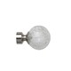 image 2 of 25-28mm Crash End Satin Silver Metal Curtain Pole Set 120 - 210cm Silver | Silver