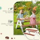 image 5 of Outsunny Kids Picnic Table, Wooden Table and Bench Set for 3-8 Years, Brown