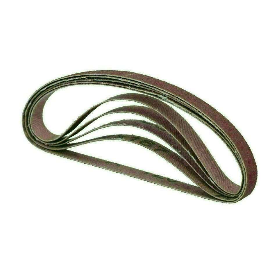 image 1 of Belt Power Finger File Sander Abrasive Sanding Belts 330mm x 10mm 120 Grit 10 PK