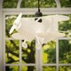 image 2 of ValueLights White Ceiling Pendant Shade and E27 GLS LED 6W Warm White 3000K Bulb